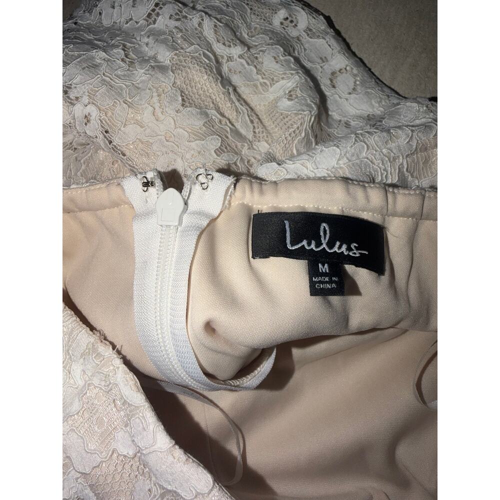 Lulus women’s NWOT white lace strapless mini dress - Picture 9 of 15